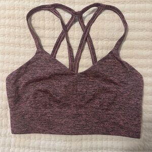 JoyLab Burgundy Heathered Sports Bra